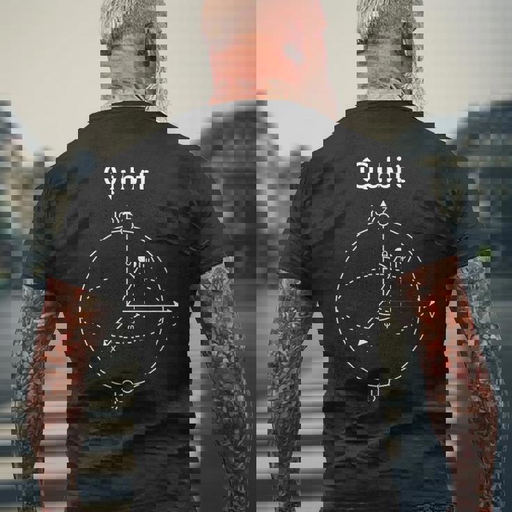 量子ビット量子ビット メンズTシャツ バックプリント 高齢者への贈り物