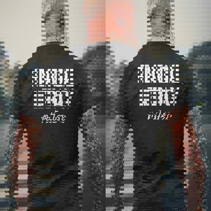 金融リテラシーは重要 メンズTシャツ バックプリント 高齢者への贈り物