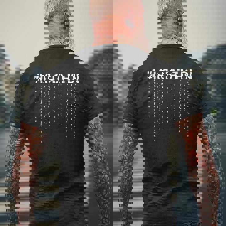 開発者のためのハックデイハッカソンシャツ メンズTシャツ バックプリント 高齢者への贈り物