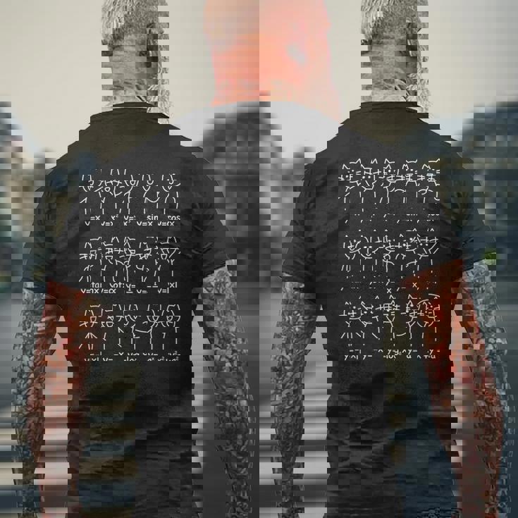 関数グラフ 数式のグラフ 猫 猫好き 一覧 数学好き 猫の飼い主 猫飼い ネコの飼い主 ねこ好き 愛猫家 ネコ好き 数学 メンズTシャツ バックプリント 高齢者への贈り物