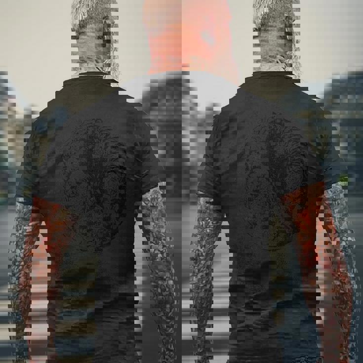 陰陽虎龍太極拳 メンズTシャツ バックプリント 高齢者への贈り物