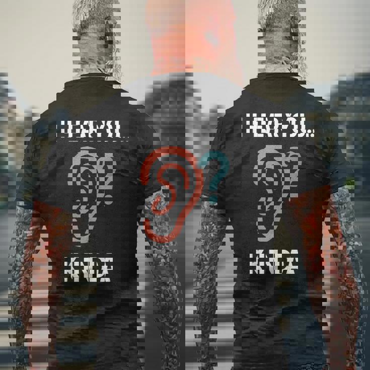 難聴啓発聴覚障害者文化asl学生cochlear メンズTシャツ バックプリント 高齢者への贈り物