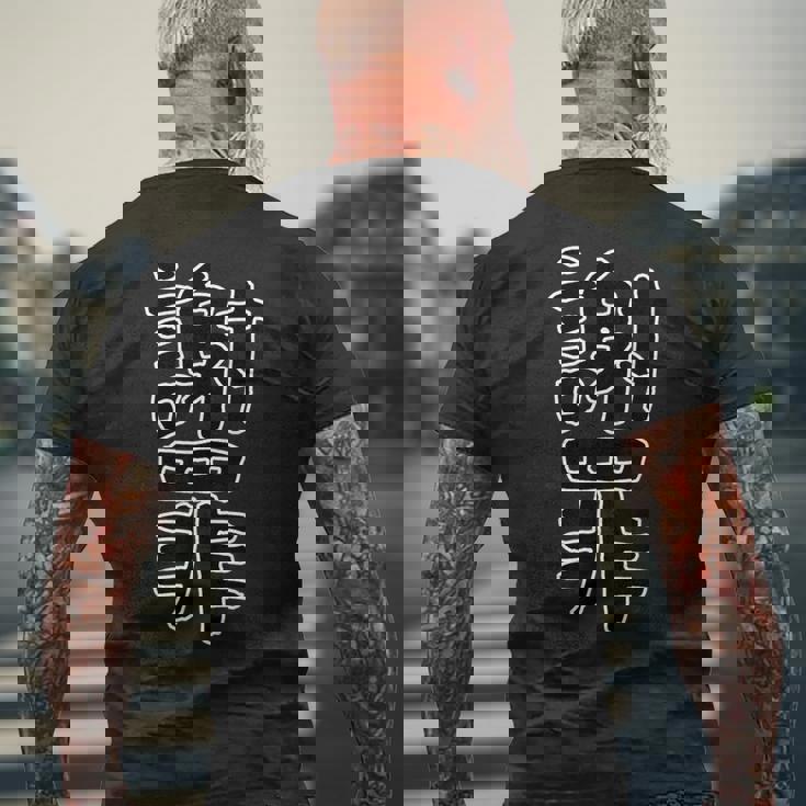 面白い ギフト 文字入り 「謝罪」おもしろギャグ-ジョーク 漢字 謝罪 メンズTシャツ バックプリント 高齢者への贈り物