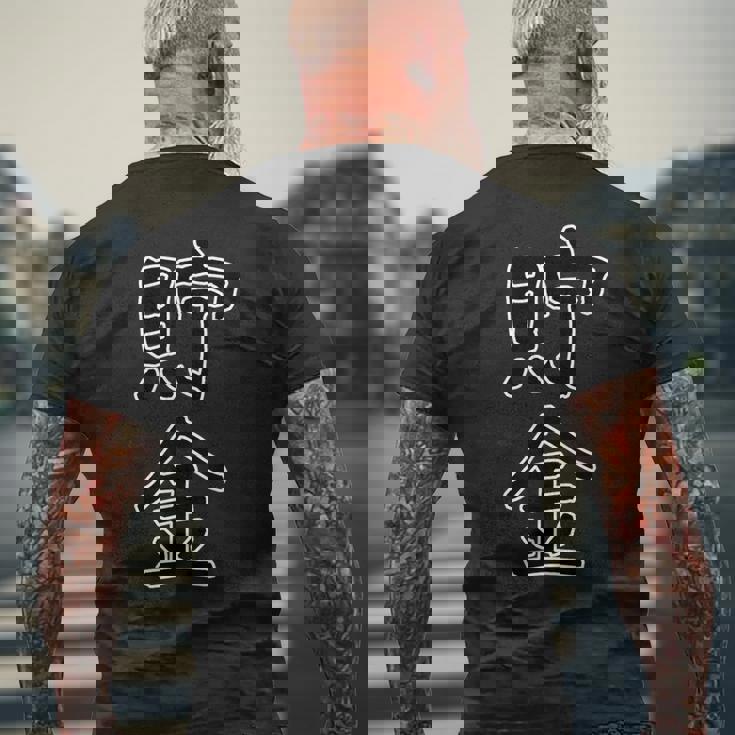 面白い ギフト 文字入り 「貯金」おもしろギャグ-ジョーク 漢字 貯金 メンズTシャツ バックプリント 高齢者への贈り物