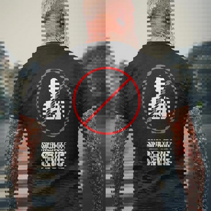 面白い 脱臼 肩 骨折 & 肩折れ メンズTシャツ バックプリント 高齢者への贈り物