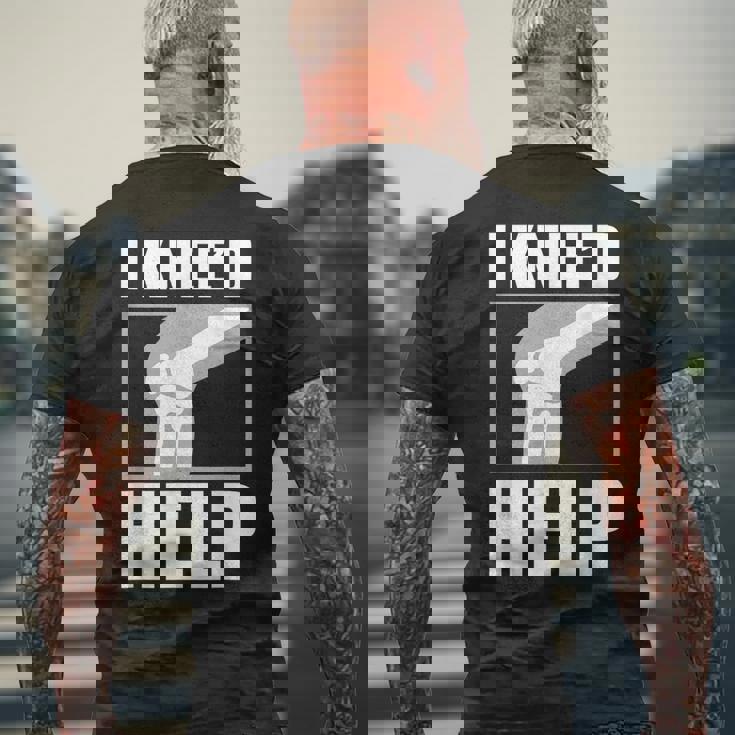 面白いacl膝手術 I Kneed Help 膝半月板ギフト メンズTシャツ バックプリント 高齢者への贈り物