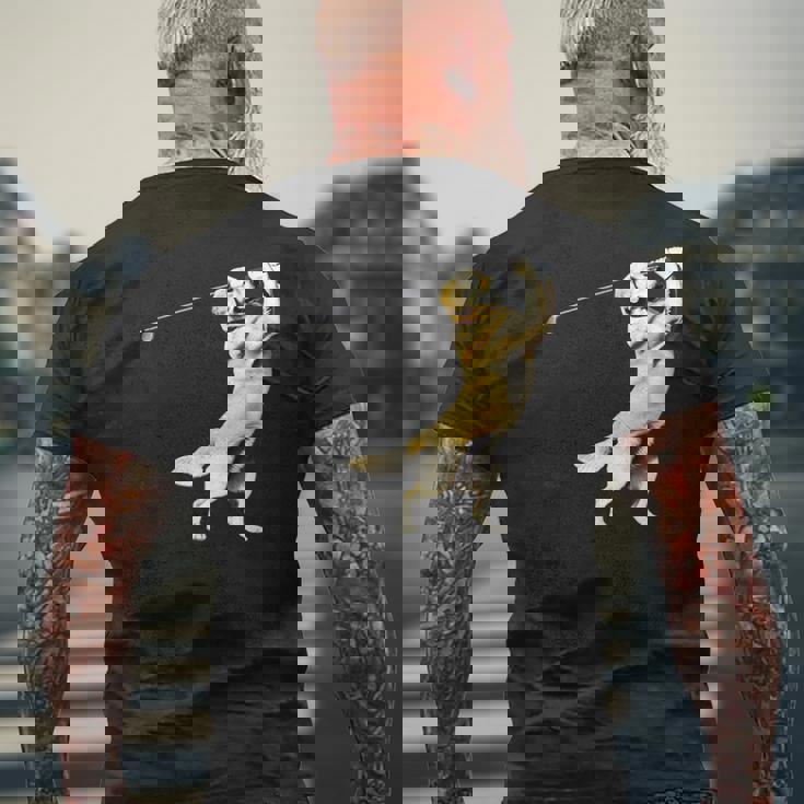 面白いtシャツ ゴールデンレトリバー ゴルフ イヌ メンズ グッズ かわいい おもしろ 面白い 服 ネタ メンズTシャツ バックプリント 高齢者への贈り物