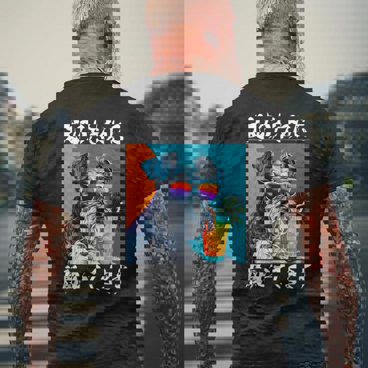 面白いtシャツ シュナウザー イヌ わんこ メンズ 犬好き グッズ おもしろ 面白い 服 ネタ わんこ メンズTシャツ バックプリント 高齢者への贈り物