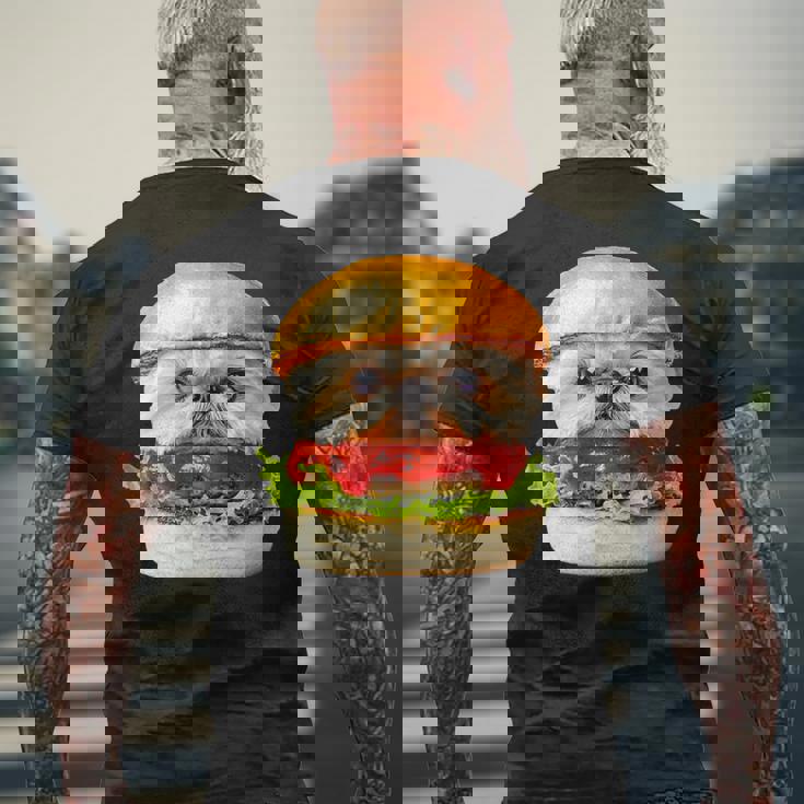 面白いtシャツ シーズー 犬 ハンバーガー メンズ 犬好き グッズ かわいい おもしろ 面白い 服 ネタ メンズTシャツ バックプリント 高齢者への贈り物