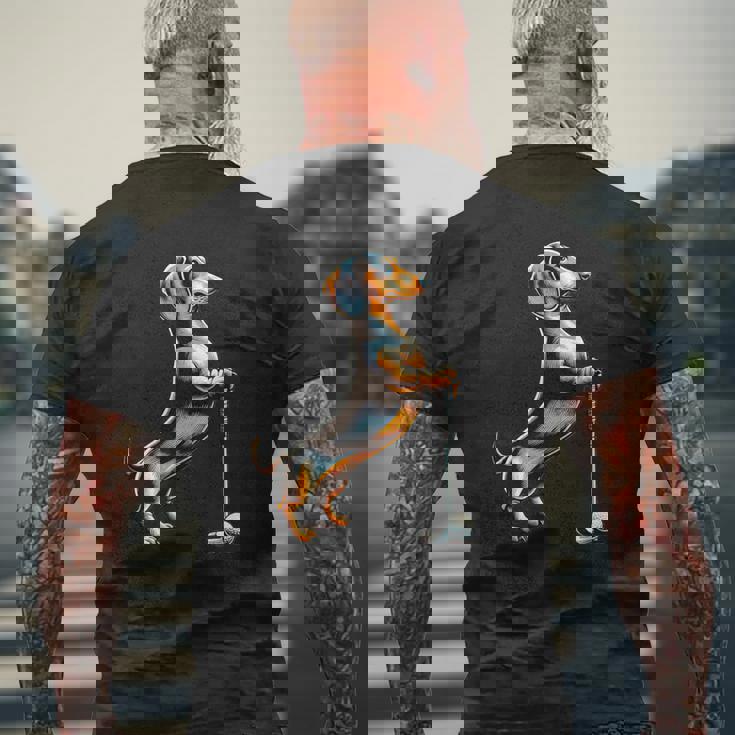 面白いtシャツ ダックスフンド ゴルフ イヌ メンズ 犬好き グッズ かわいい おもしろ 面白い 服 ネタ メンズTシャツ バックプリント 高齢者への贈り物