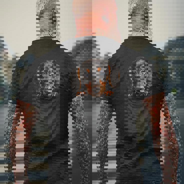 面白いtシャツ ダックスフンド ポケット イヌ わんこ メンズ 犬好き グッズ おもしろ 面白い 服 ネタ メンズTシャツ バックプリント 高齢者への贈り物