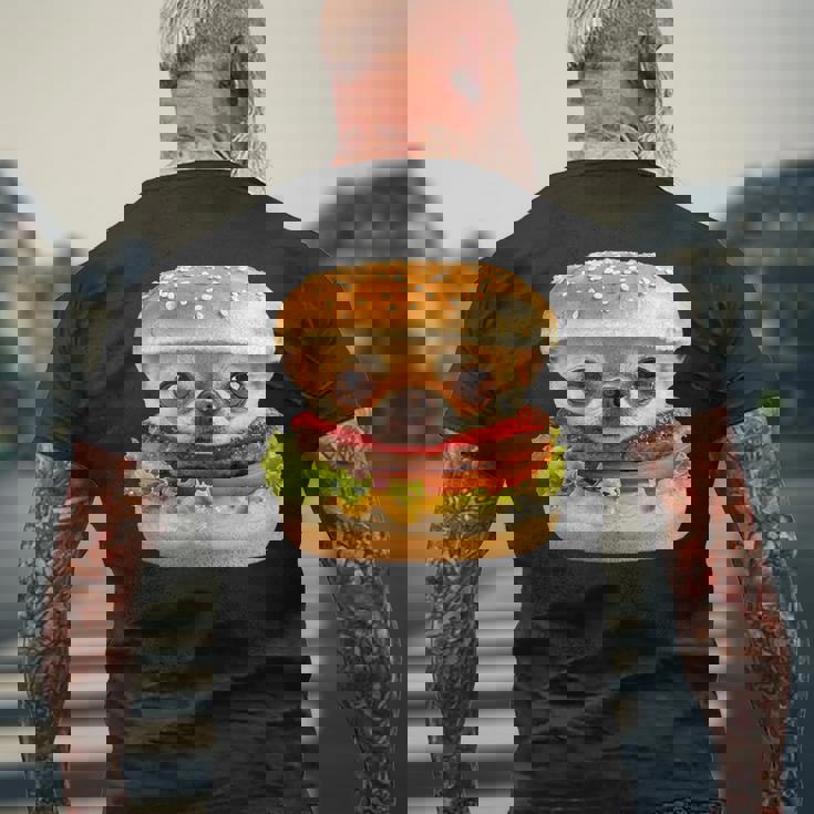 面白いtシャツ チワワ 犬 イヌ ハンバーガー メンズ 犬好き グッズ かわいい おもしろ 面白い 服 ネタ メンズTシャツ バックプリント 高齢者への贈り物