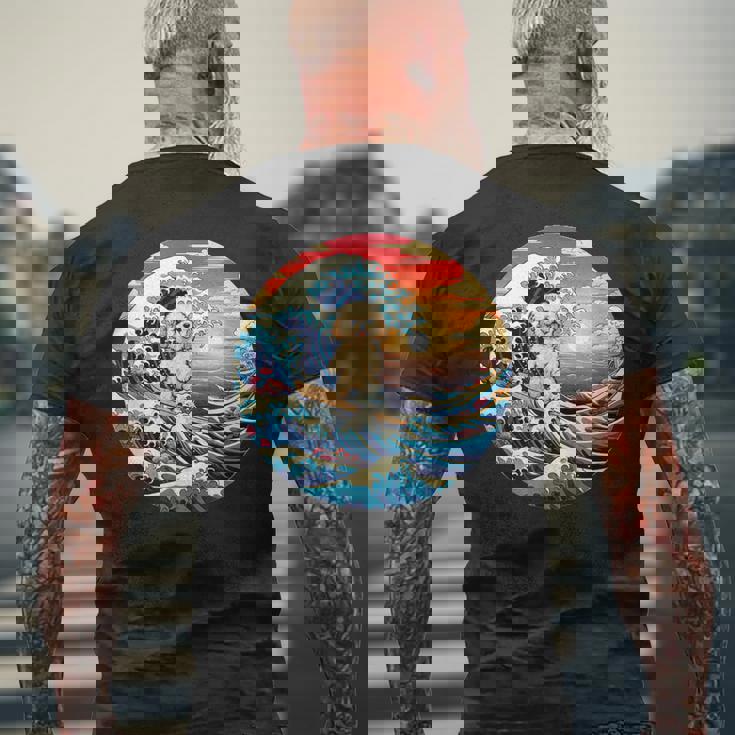 面白いtシャツ トイプードル イヌ メンズ 犬好き グッズ かわいい おもしろ 面白い 服 ネタ サーフィン メンズTシャツ バックプリント 高齢者への贈り物