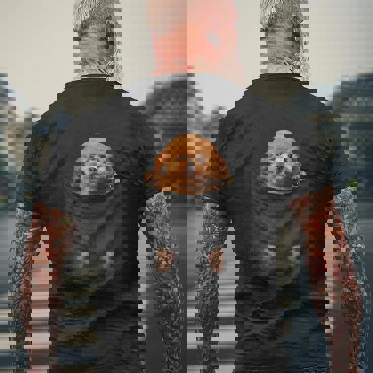 面白いtシャツ トイプードル ポケット イヌ わんこ メンズ 犬好き グッズ おもしろ 面白い 服 ネタ メンズTシャツ バックプリント 高齢者への贈り物