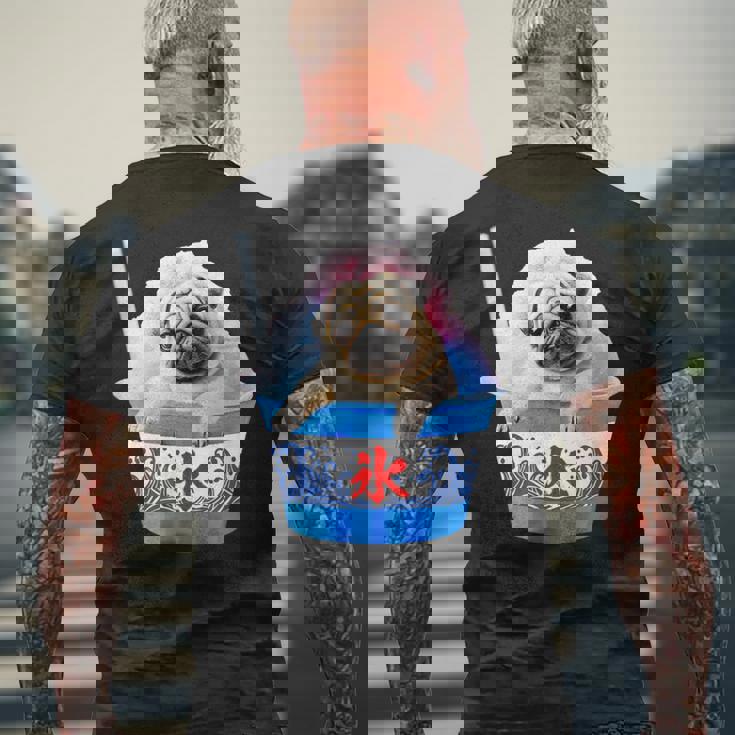 面白いtシャツ パグ かき氷 イヌ メンズ 犬好き グッズ かわいい おもしろ 面白い 服 ネタ 夏 メンズTシャツ バックプリント 高齢者への贈り物