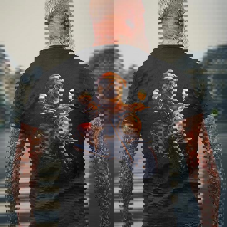 面白いtシャツ パグ バイク イヌ メンズ 犬好き グッズ かわいい おもしろ 面白い 服 ネタ メンズTシャツ バックプリント 高齢者への贈り物