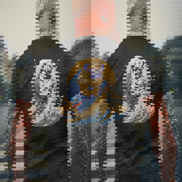 面白いtシャツ パグ 浮世絵 イヌ わんこ メンズ 犬好き グッズ おもしろ 面白い 服 ネタ わんこ メンズTシャツ バックプリント 高齢者への贈り物