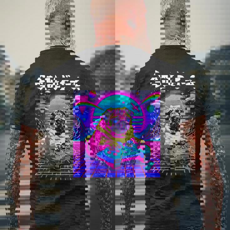 面白いtシャツ パグ 犬 ゲーム イヌ わんこ メンズ 犬好き グッズ かわいい おもしろ 面白い 服 ネタ メンズTシャツ バックプリント 高齢者への贈り物