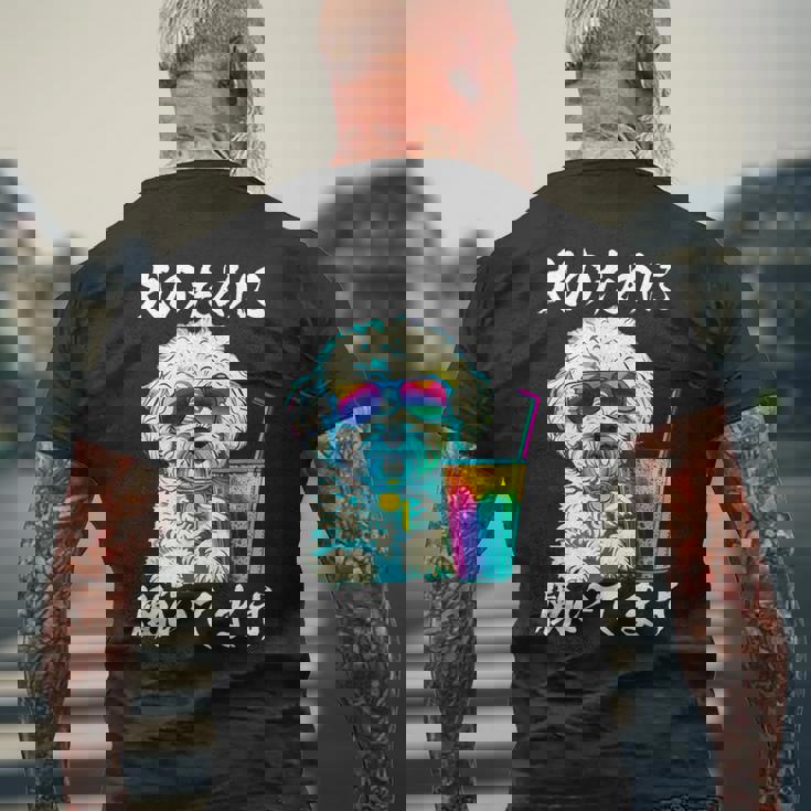 面白いtシャツ ビションフリーゼ イヌ わんこ メンズ 犬好き グッズ おもしろ 面白い 服 ネタ わんこ メンズTシャツ バックプリント 高齢者への贈り物