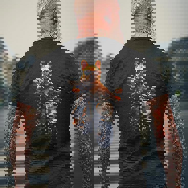 面白いtシャツ フレンチブルドッグ バイク イヌ メンズ 犬好き グッズ おもしろ 面白い 服 ネタ メンズTシャツ バックプリント 高齢者への贈り物