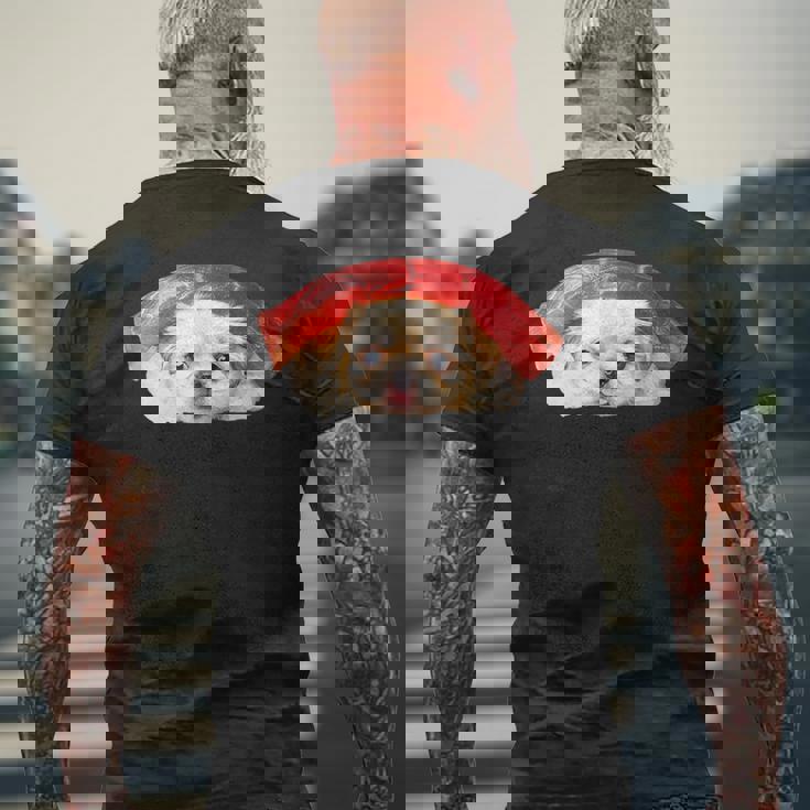 面白いtシャツ ペキニーズ 犬 イヌ 寿司 メンズ 犬好き グッズ かわいい おもしろ 面白い 服 ネタ メンズTシャツ バックプリント 高齢者への贈り物