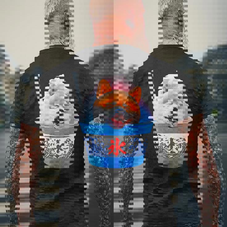 面白いtシャツ 柴犬 かき氷 イヌ わんこ メンズ 犬好き グッズ かわいい おもしろ 面白い 服 ネタ 夏 メンズTシャツ バックプリント 高齢者への贈り物