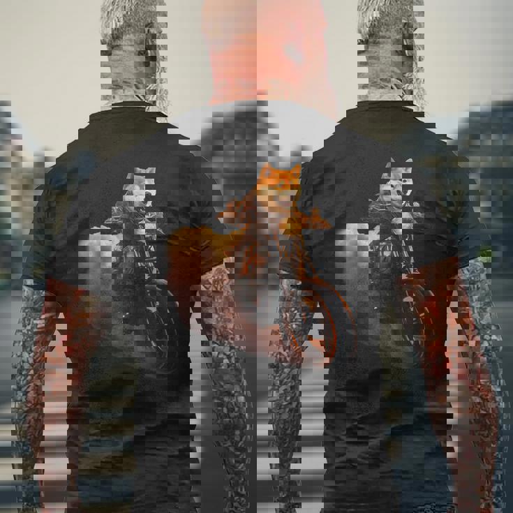 面白いtシャツ 柴犬 バイク イヌ わんこ メンズ 犬好き グッズ かわいい おもしろ 面白い 服 ネタ メンズTシャツ バックプリント 高齢者への贈り物