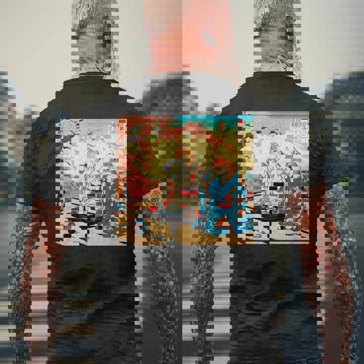 面白いtシャツ 柴犬 酒 イヌ わんこ メンズ 犬好き グッズ かわいい おもしろ 面白い 服 ネタ 浮世絵 メンズTシャツ バックプリント 高齢者への贈り物