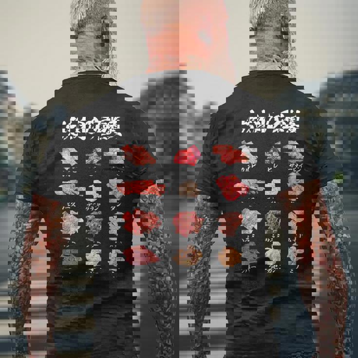 面白いtシャツ 焼肉 肉 種類 文字入り メンズ おもしろ 面白い 服 おもしろグッズ 文字tシャツ ネタ バーベキュー メンズTシャツ バックプリント 高齢者への贈り物