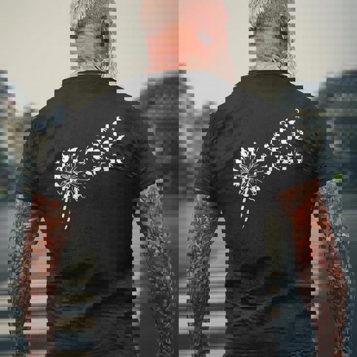 面白いtシャツ 猫 タンポポ ネコ メンズ 猫好き グッズ おもしろ 面白い 服 ネタ にゃんこ 猫の下僕 長袖tシャツ メンズTシャツ バックプリント 高齢者への贈り物