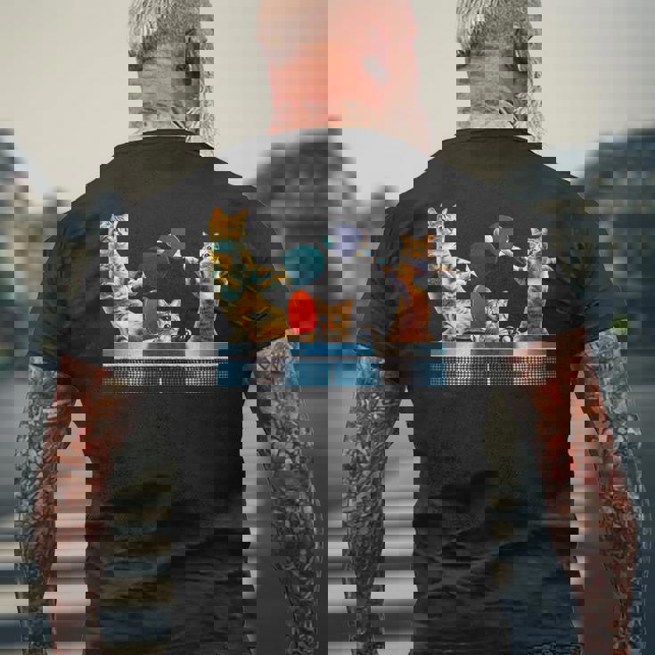 面白いtシャツ 猫 ネコ メンズ 卓球 猫好き グッズ おもしろ 面白い 服 ネタ にゃんこ 猫の下僕 メンズTシャツ バックプリント 高齢者への贈り物