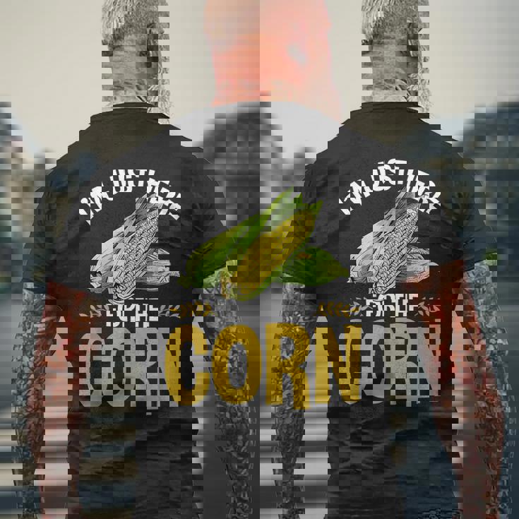 面白いとうもろこし野菜 とうもろこし メンズTシャツ バックプリント 高齢者への贈り物