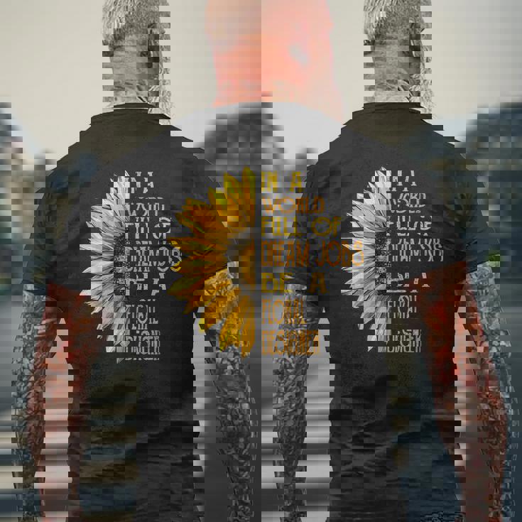 面白いひまわり柄シャツ 花柄デザイナーシャツ メンズTシャツ バックプリント 高齢者への贈り物