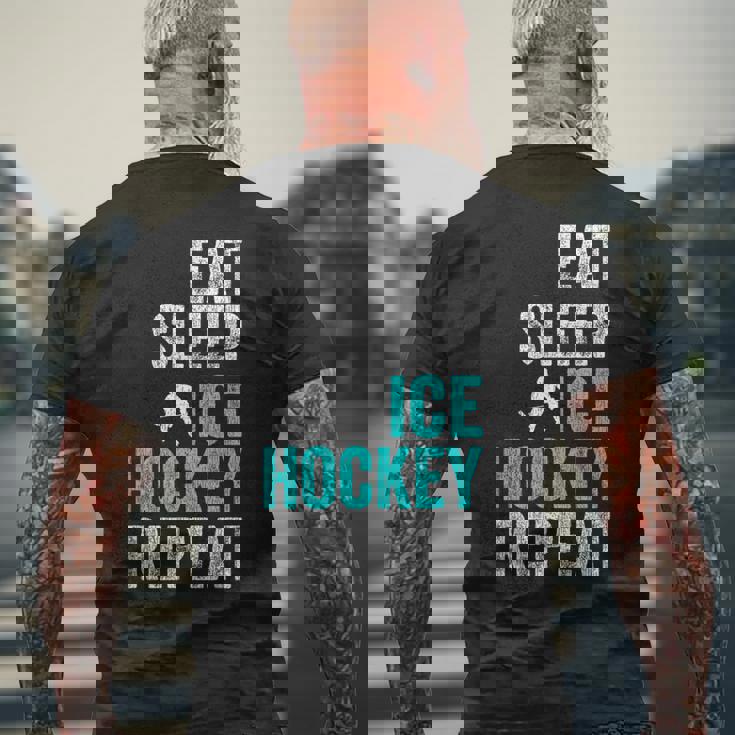 面白いアイスホッケーのシャツ アイスホッケー メンズTシャツ バックプリント 高齢者への贈り物