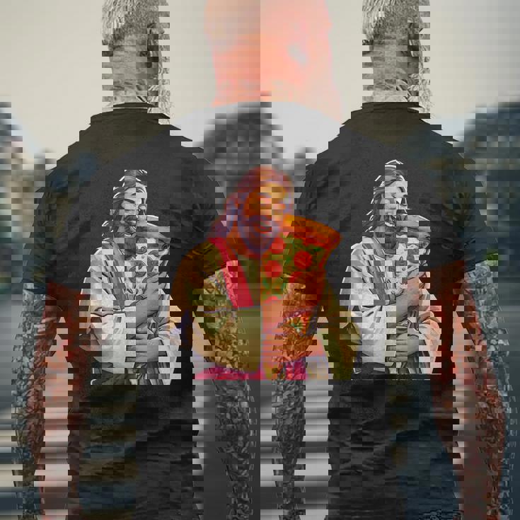 面白いイエスピザ愛好家クリスチャンユーモアtシャツ ピザジョーク メンズTシャツ バックプリント 高齢者への贈り物