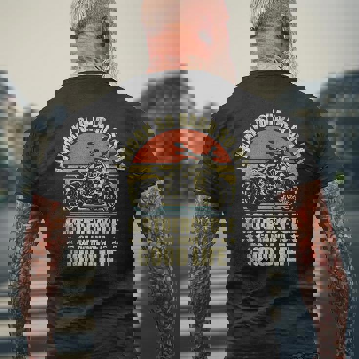 面白いオートバイの引用句 メンズ レディース オートバイ愛好家ライダー メンズTシャツ バックプリント 高齢者への贈り物