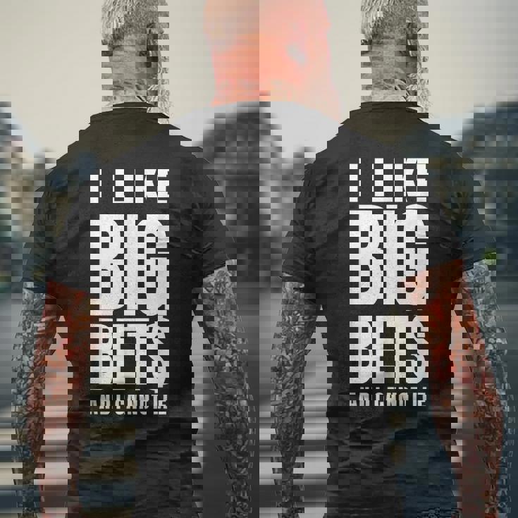 面白いカジノギャンブル大きな賭けが好き メンズTシャツ バックプリント 高齢者への贈り物