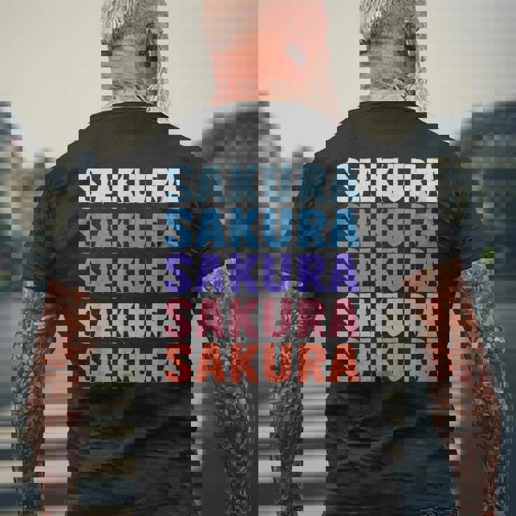 面白いギフト名 さくら 名前入り メンズTシャツ バックプリント 高齢者への贈り物