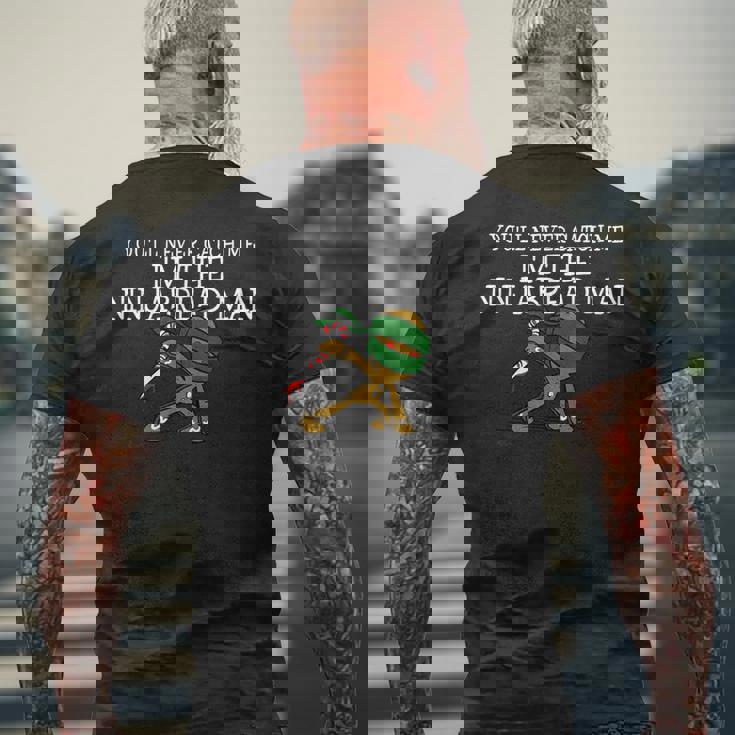 面白いクリスマス忍者ジンジャーブレッドマン メンズTシャツ バックプリント 高齢者への贈り物