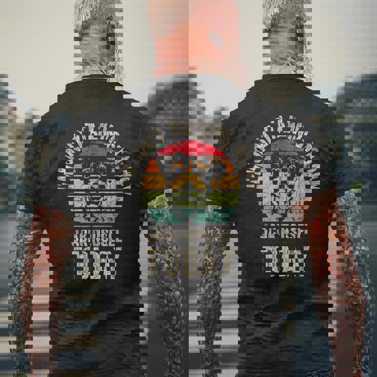 面白いジャックラッセルテリアの犬のオーナーデザイン、ジャックラッセル メンズTシャツ バックプリント 高齢者への贈り物