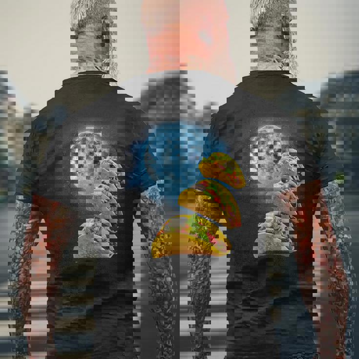 面白いタコスシャツ – タコス好きのタコスハウリングアットザムーン メンズTシャツ バックプリント 高齢者への贈り物