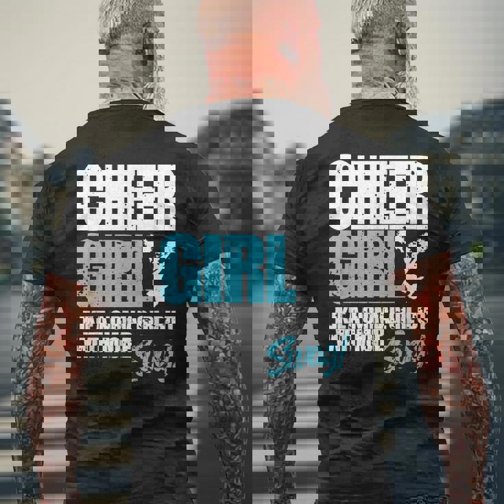 面白いチアリーダーシャツ かわいいチアリーディングガールギフト メンズTシャツ バックプリント 高齢者への贈り物