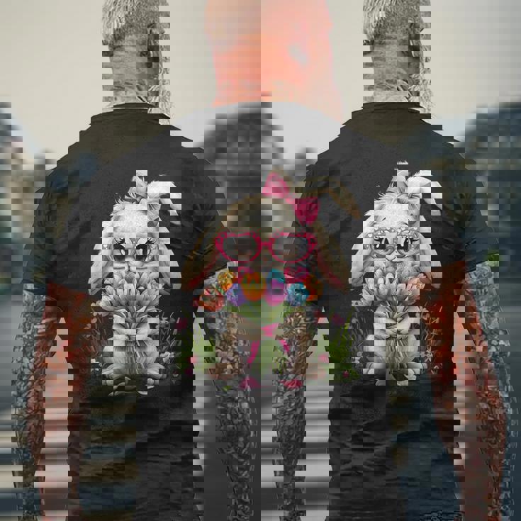 面白いチューリップ メンズ レディース キッズ チューリップブーケ フラワーフローリスト メンズTシャツ バックプリント 高齢者への贈り物