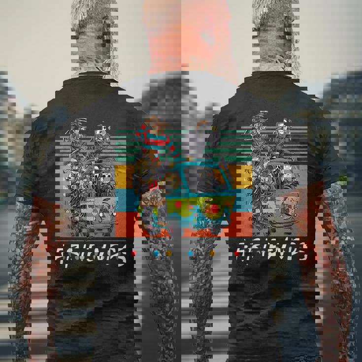 面白いハロウィンコスチュームキャラクター ホラー映画 メンズTシャツ バックプリント 高齢者への贈り物