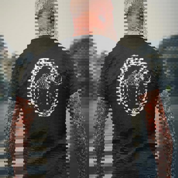 面白いマムート先史時代のギフトデザイン。 メンズTシャツ バックプリント 高齢者への贈り物