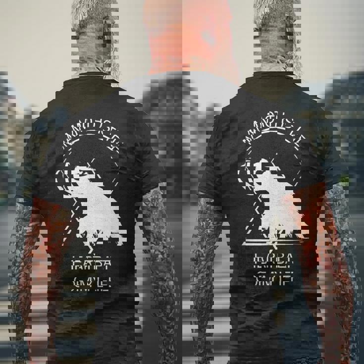 面白いマムート石器時代の氷河期デザイン 先史時代のデザイン メンズTシャツ バックプリント 高齢者への贈り物