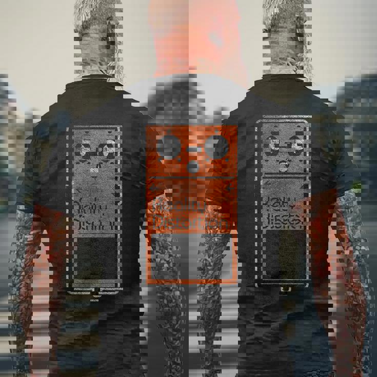 面白いリアリティディストーションエフェクトペダル メンズTシャツ バックプリント 高齢者への贈り物