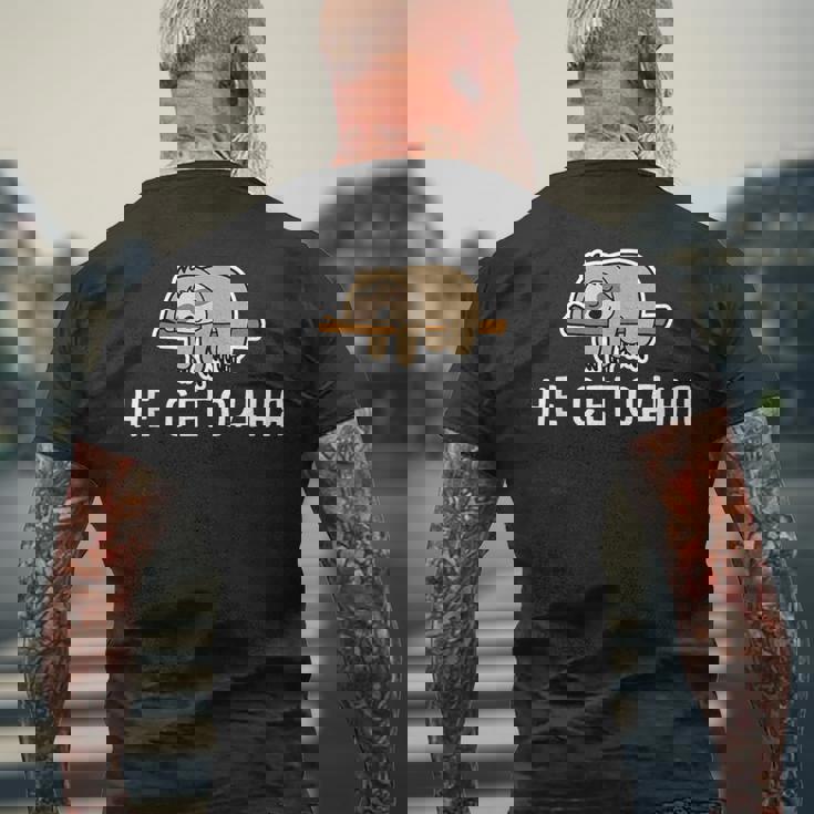 面白いロシア語 Not Today ロシア語の言葉 メンズTシャツ バックプリント 高齢者への贈り物