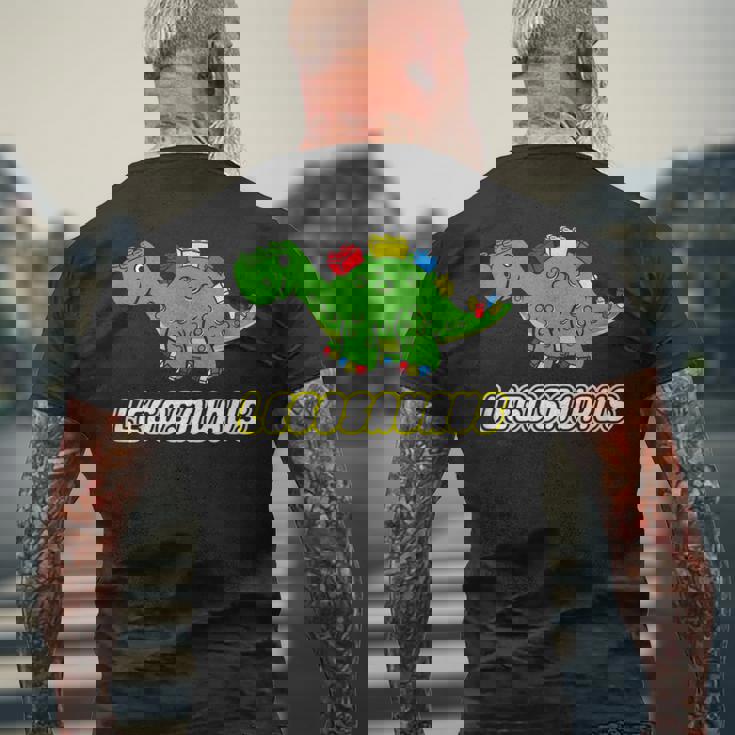 面白い恐竜 レゴサウルス レゴ ザウルス 恐竜 メンズTシャツ バックプリント 高齢者への贈り物