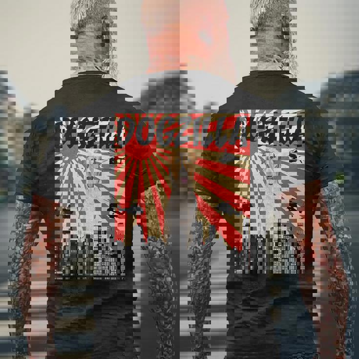 面白い犬 ボルゾイ メンズTシャツ バックプリント 高齢者への贈り物